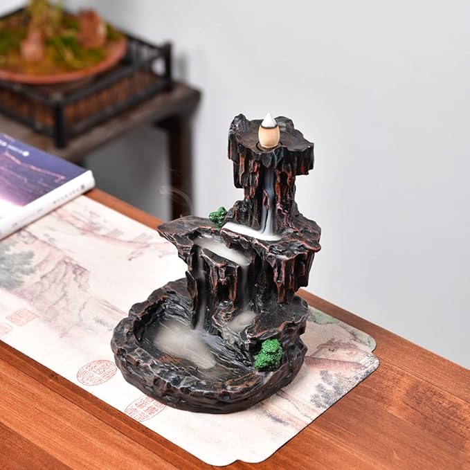 Waterfall incense burner