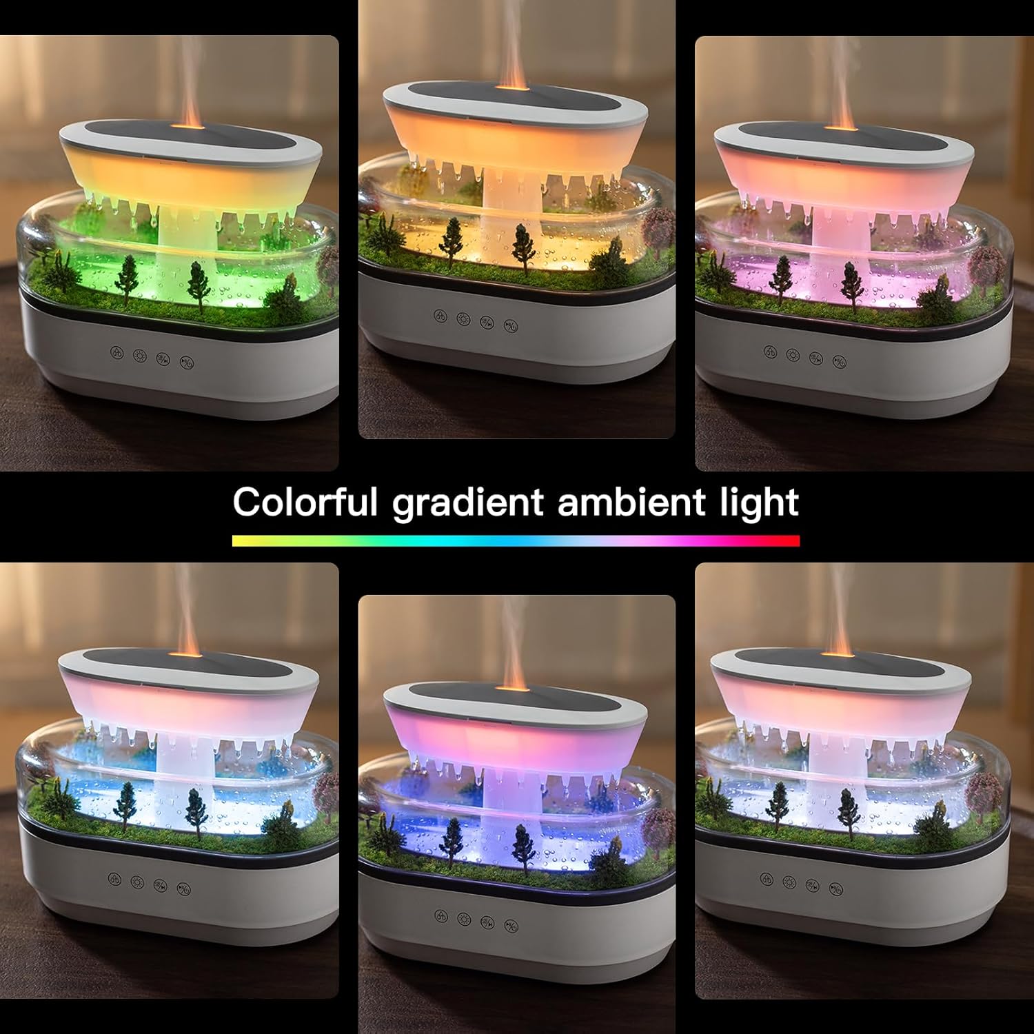Essential oil humidifier with relaxing sounds
